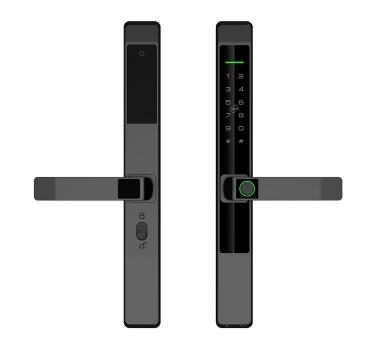 KHÓA ĐIỆN TỬ CỬA NHÔM HUBERT HB CN39 ROUGH BLACK APP WIFI CHỐNG NƯỚC