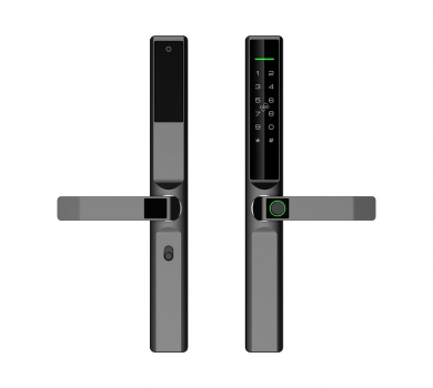 KHÓA ĐIỆN TỬ CỬA NHÔM HUBERT HB CN68 ROUGH BLACK APP WIFI CHỐNG NƯỚC