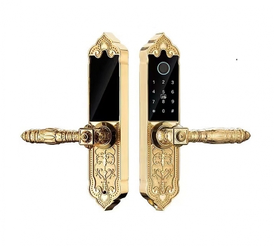 KHÓA CỬA VÂN TAY HUBERT HB DS99 MINI MẠ VÀNG 24K APP WIFI