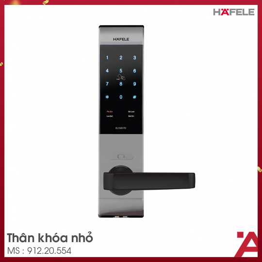 KHOÁ ĐIỆN TỬ THÂN NHỎ HAFELE EL7500-TC 912.20.554