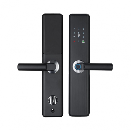KHÓA CỬA VÂN TAY HUBERT HB CG59 ROUGH BLACK APP WIFI