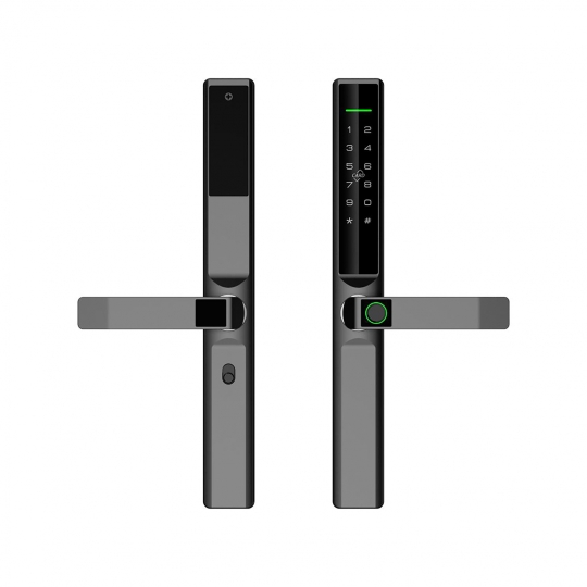 KHÓA ĐIỆN TỬ CỬA NHÔM HUBERT HB CN68 ROUGH BLACK APP WIFI CHỐNG NƯỚC