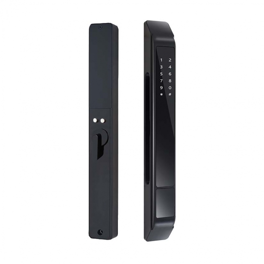 KHÓA VÂN TAY CỬA NHÔM HUBERT HB CN79 BLACK APP WIFI
